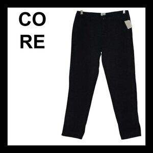 NWT CORE LIFE Gorpcore Black regular waist straight cropped leg cargo pa…